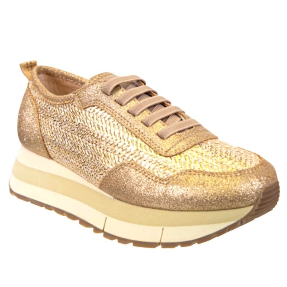 Naked Feet Gold Kinetic Sneakers